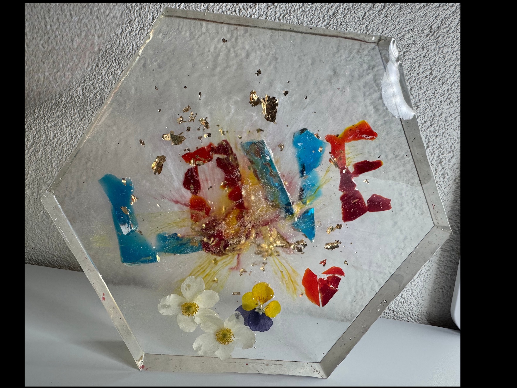 Handgefertigter Deko-Mond mit Stern aus Epoxidharz – stabil, glitzernd und einzigartig – Bild 2