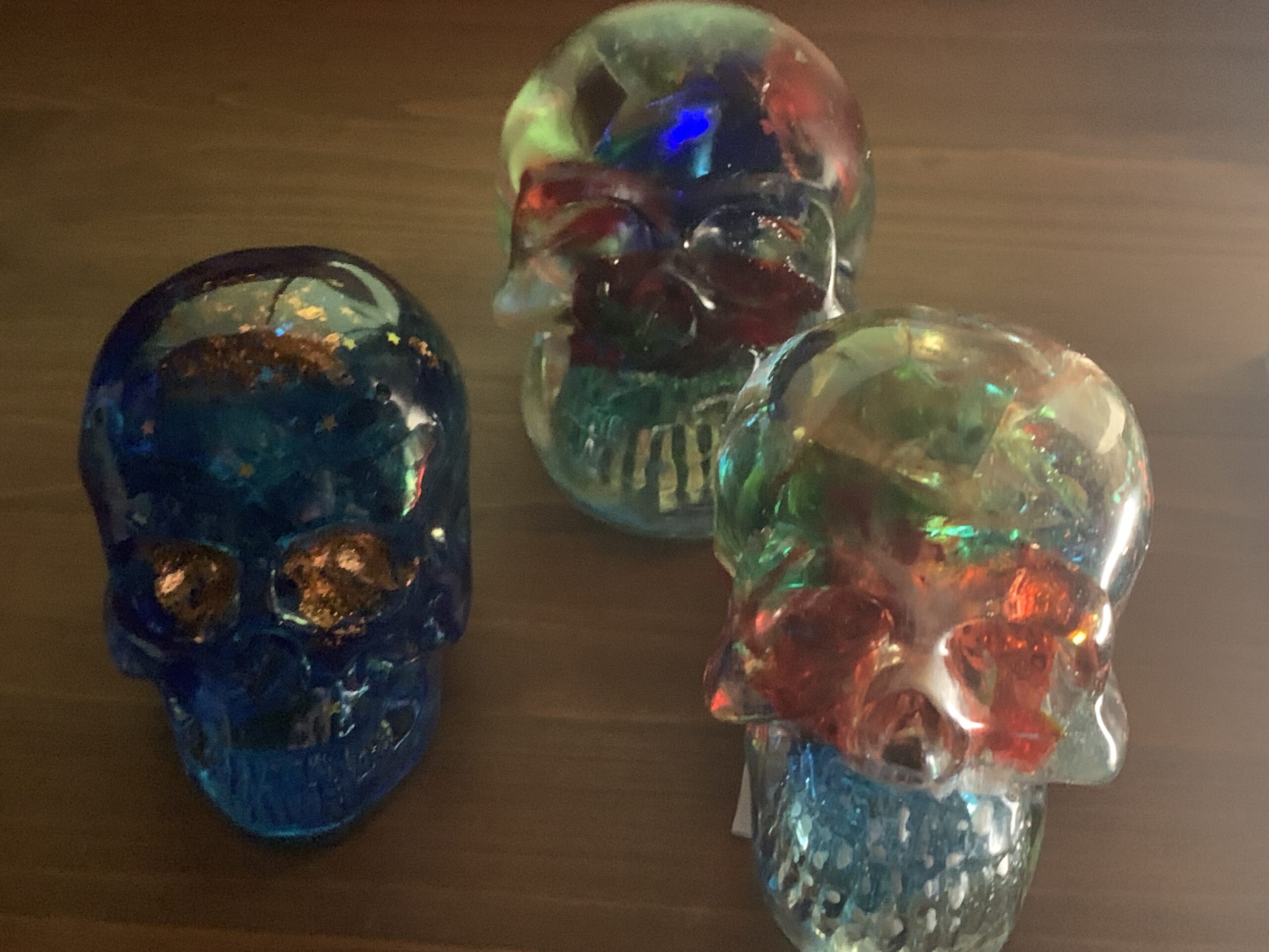 Totenkopf / Skull Kunst für Szene & Sammler Glas bunt – Bild 8