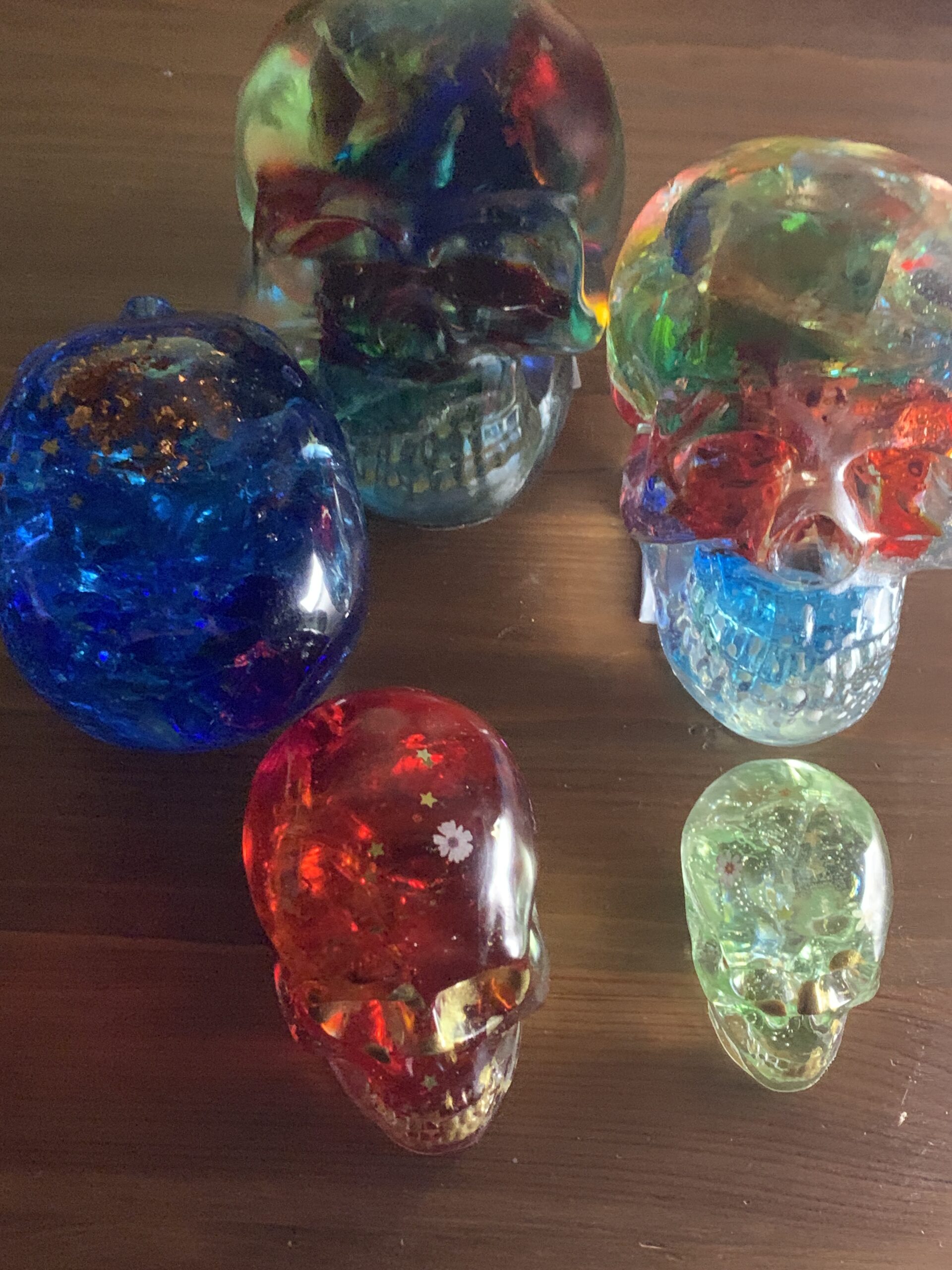 Totenkopf / Skull Kunst für Szene & Sammler Glas bunt – Bild 3