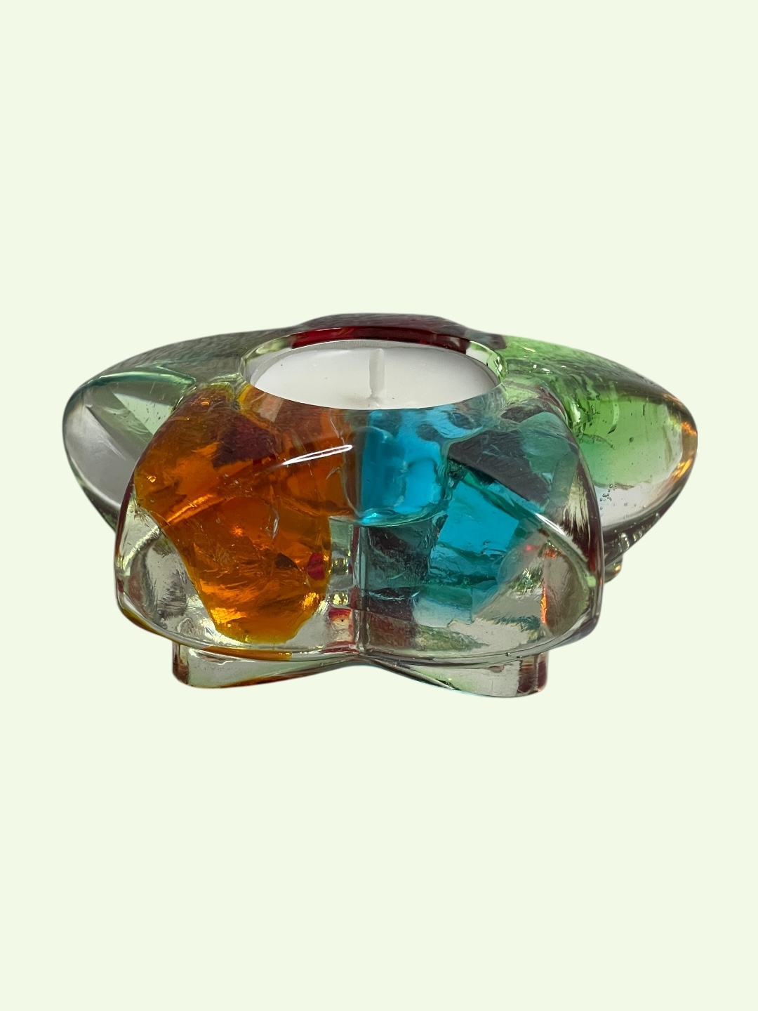 Handgemachter Teelichthalter als Stern aus Epoxidharz & Dallglas – 3 – Bild 6