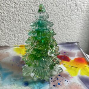 Festlicher Christbaum Unikat, handgefertigter Weihnachtsbaum aus Epoxidharz & Dallglas – Funkelndes Unikat für die festliche Zeit_4