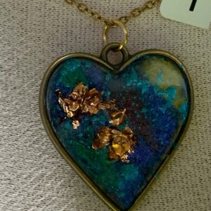 Epoxidharz-Kette mit Anhänger – Handgemachtes Unikat, moderner Schmuck, Geschenk für Sie 1