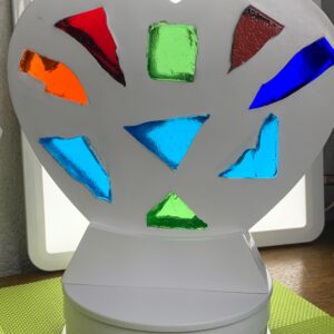 Handgefertigte Glas-Kunstobjekt mit farbigen Dallglas-Stücken – moderner Hingucker für dein Zuhause! Unikat, Geschenk individuelles Design