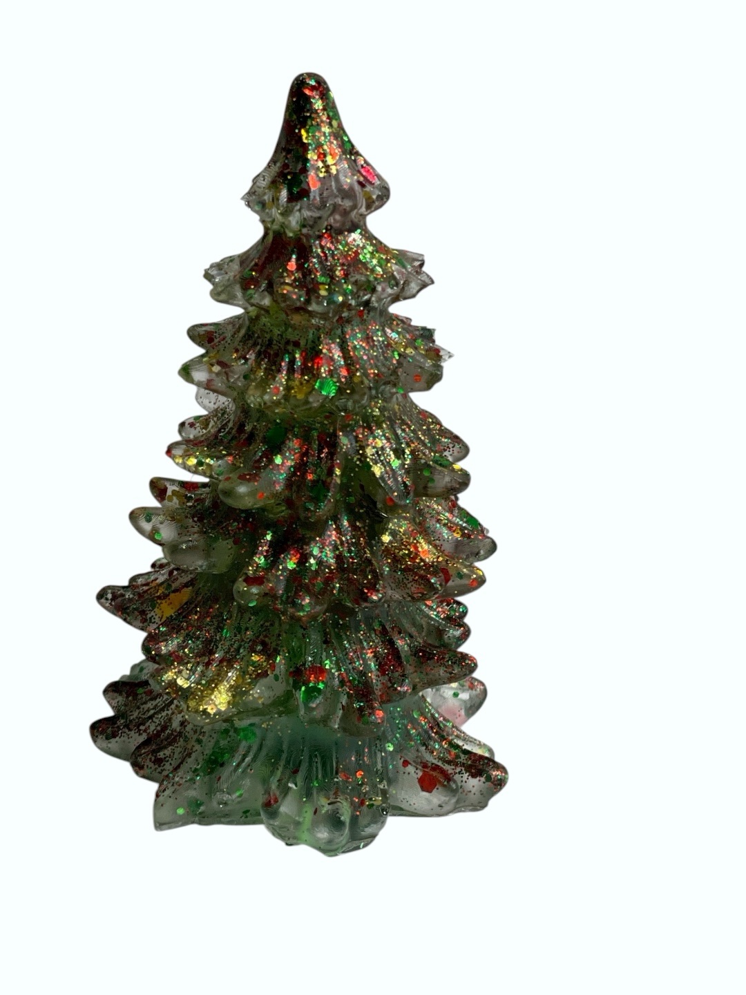 Festlicher Christbaum, mittlere Größe handgefertigter Weihnachtsbaum aus Epoxidharz & Dallglas – Funkelndes Unikat für die festliche Zeit_9